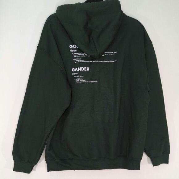 Goose‎ & Gander Mens Green Pullover Hoodie Kangaroo Pocket Athleisure Size L - Picture 2 of 6